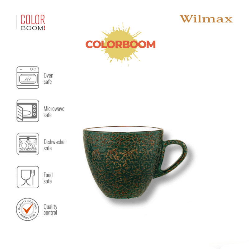 Filiżanka zielona porcelanowa 300 ml WL-667536/A