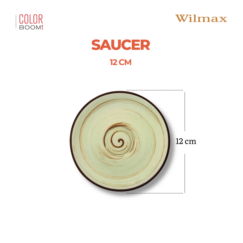 Spodek pistacjowy porcelanowy 12 cm WL-669134/B