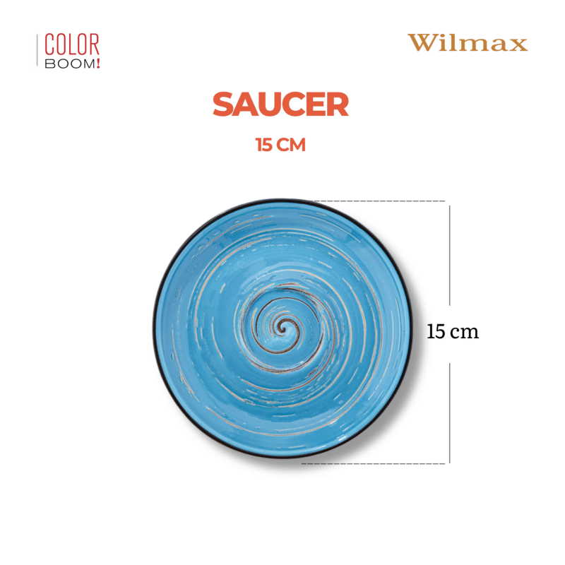 Spodek niebieski porcelanowy 15 cm WL-669636/B