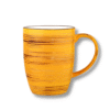 Large mug 460 ml in Wilmax yellow porcelain, Spiral