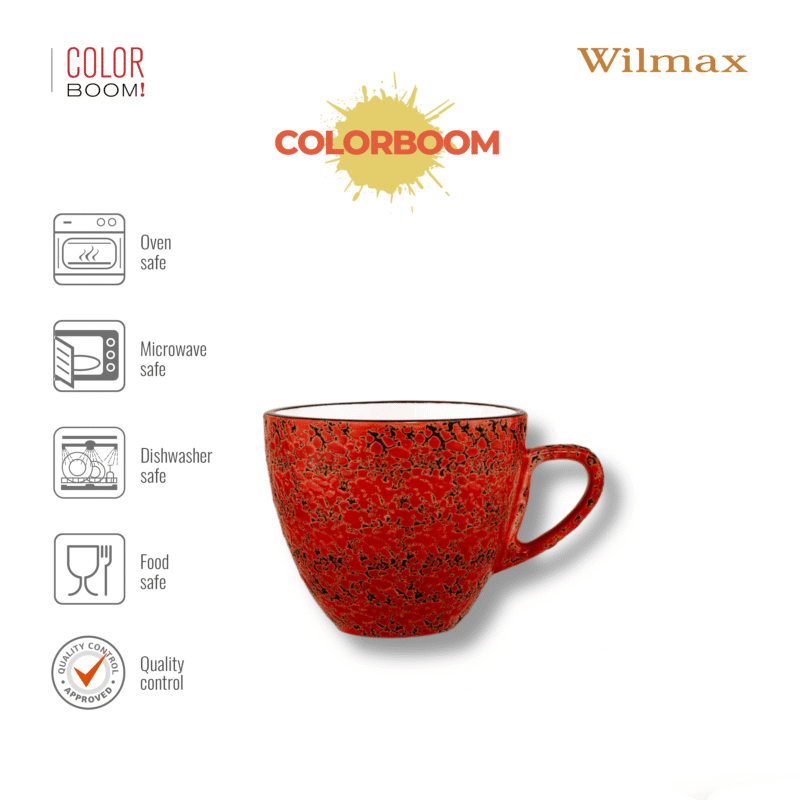 Filiżanka czerwona porcelanowa 300 ml WL-667236/A