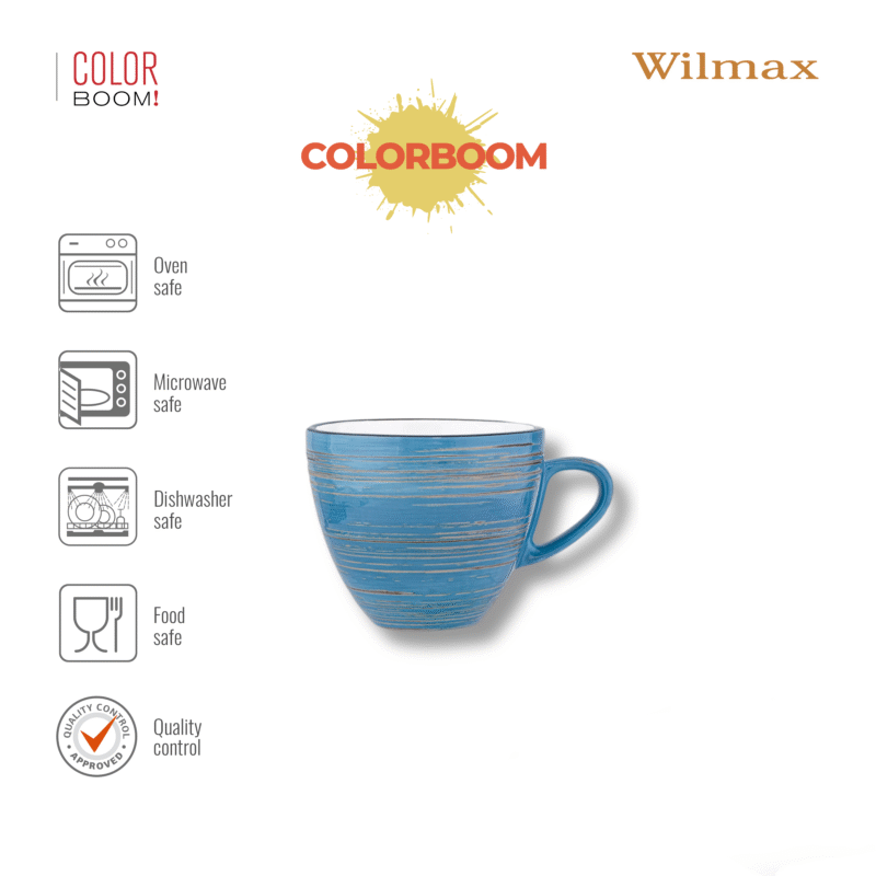 Filiżanka niebieska porcelanowa 75 ml WL-669633/A