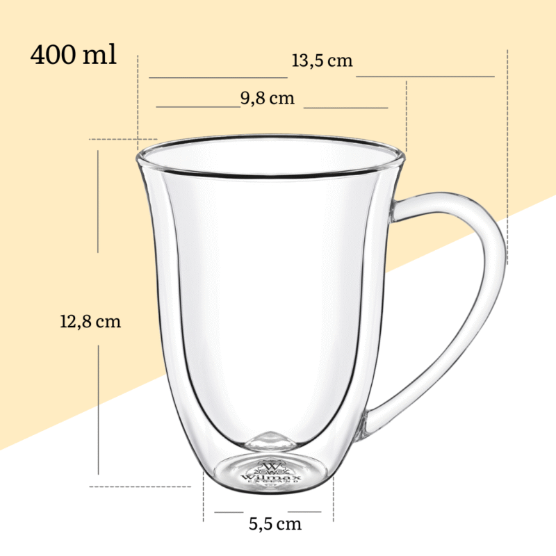 Kubek o podwójnych ściankach 400 ml WL-888727/A