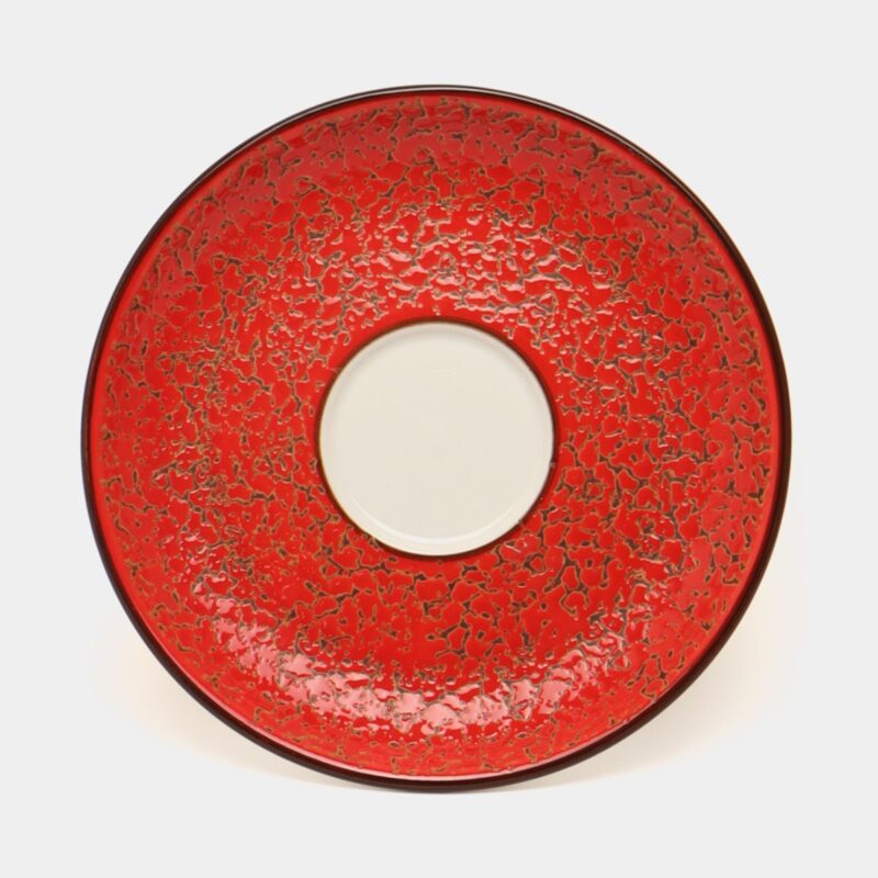 Spodek czerwony porcelanowy 11 cm WL-667233/B