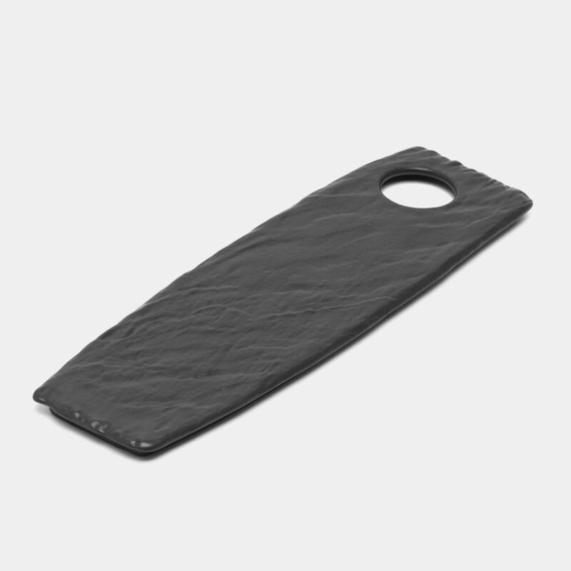 Półmisek do sushi czarny matowy porcelanowy 32.5x10 cm WL-661132/A