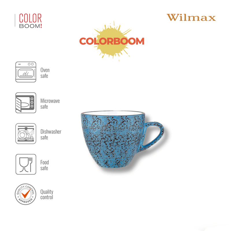 Filiżanka niebieska porcelanowa 75 ml WL-667633/A