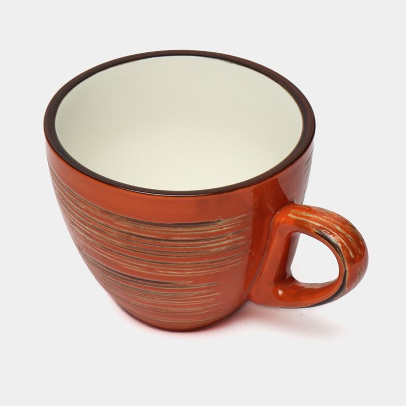 Filiżanka 300 ml pomarańczowa porcelanowa Spiral WL-669336/A
