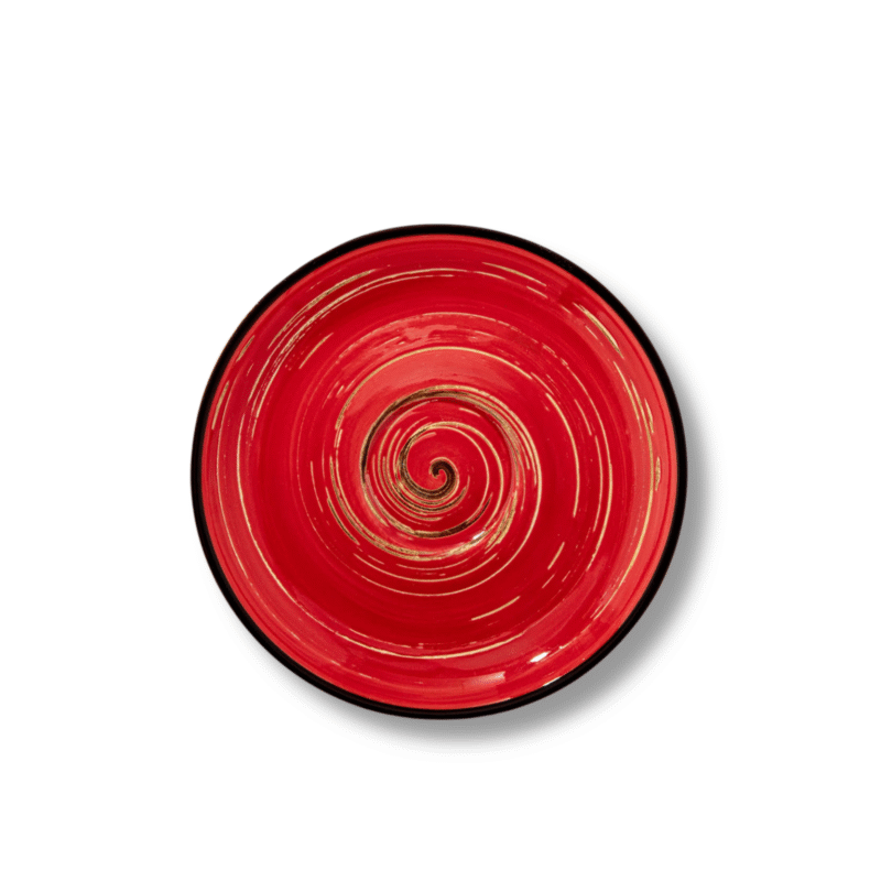 Spodek czerwony porcelanowy 15 cm WL-669236/B