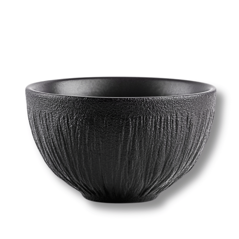 Black matte porcelain bowl 19 cm 1600 ml WL-664118/A