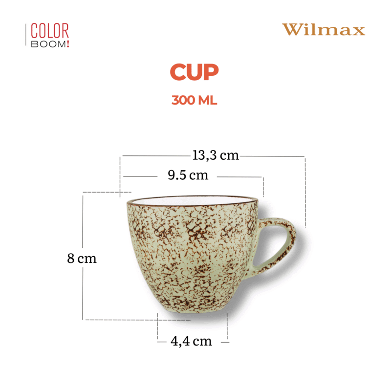 Filiżanka pistacjowa porcelanowa 300 ml WL-667136/A