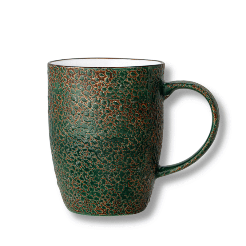 Kubek duży zielony porcelanowy 460 ml WL-667537/A