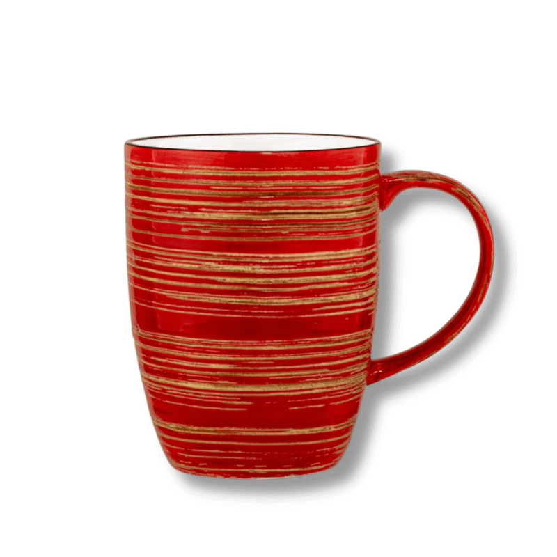 Large red porcelain mug 460 ml WL-669237/A