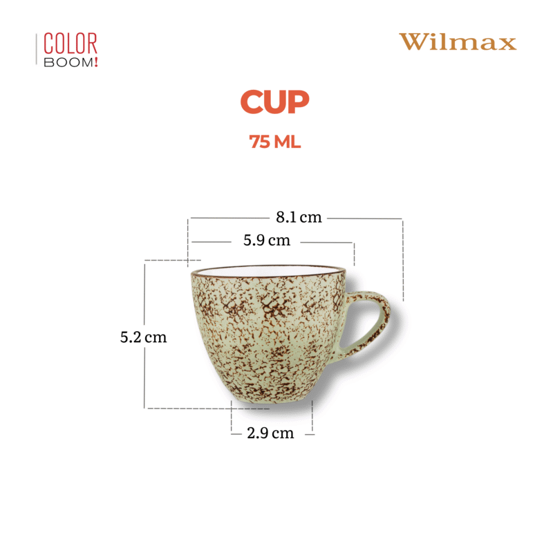 Filiżanka pistacjowa porcelanowa 8.1 cm 75 ml WL-667133/A