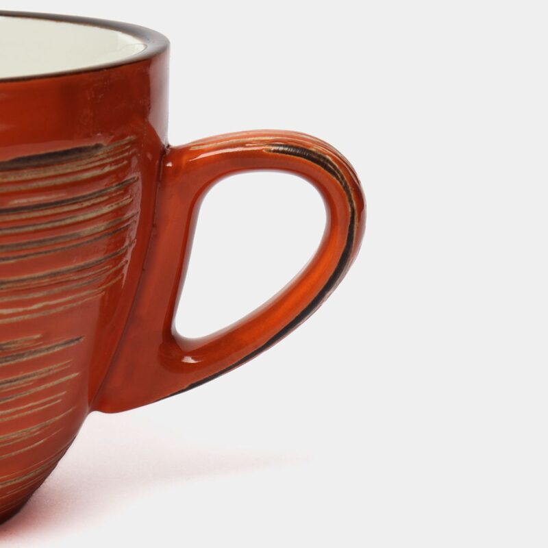 Filiżanka 300 ml pomarańczowa porcelanowa Spiral WL-669336/A