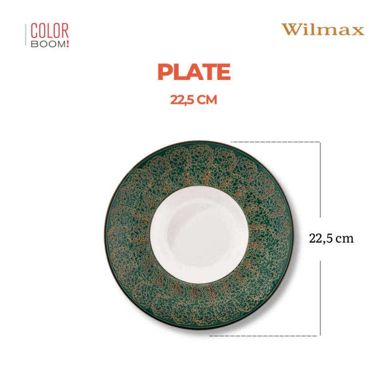 Talerz głęboki 22,5 cm, 1100 ml - zielony WL-667523/A