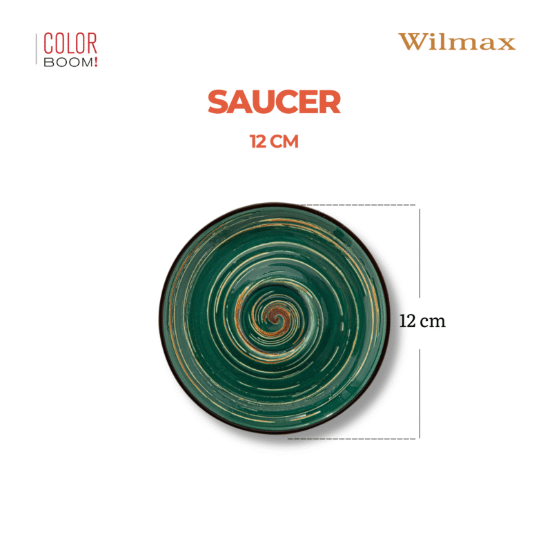 Spodek zielony porcelanowy 12 cm WL-669534/B