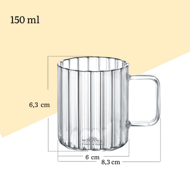 Kubek ryflowany 150 ml WL-888613/A
