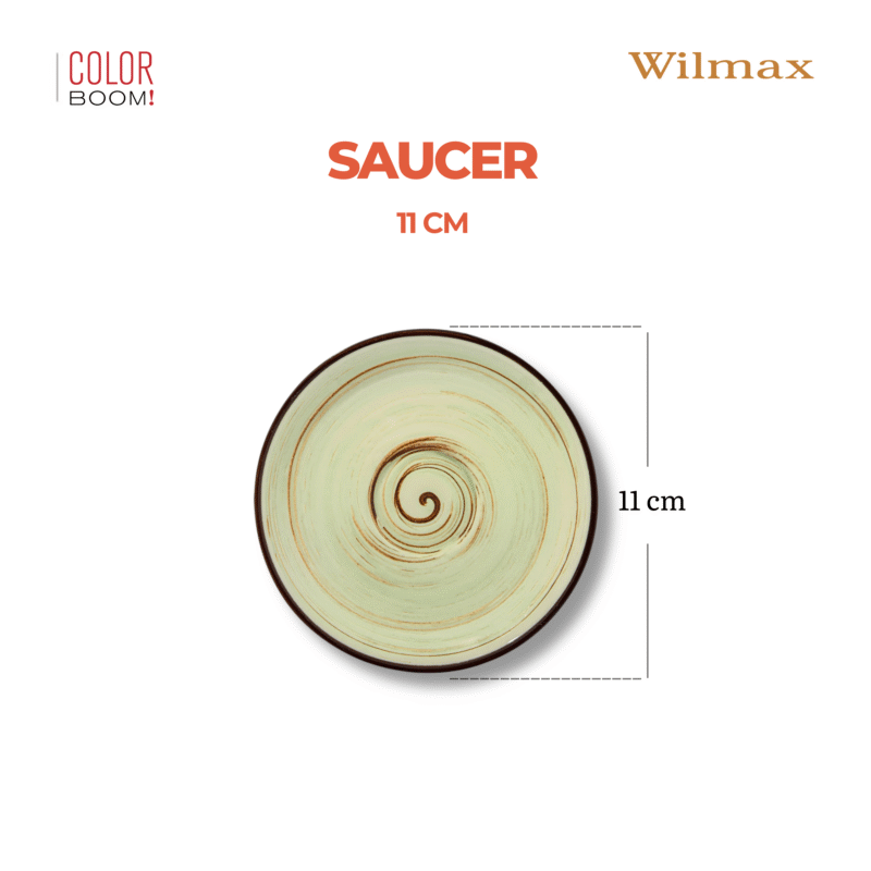Spodek pistacjowy porcelanowy 11 cm WL-669133/B