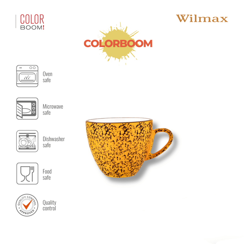 Filiżanka żółta porcelanowa 8.1 cm 75 ml WL-667433/A