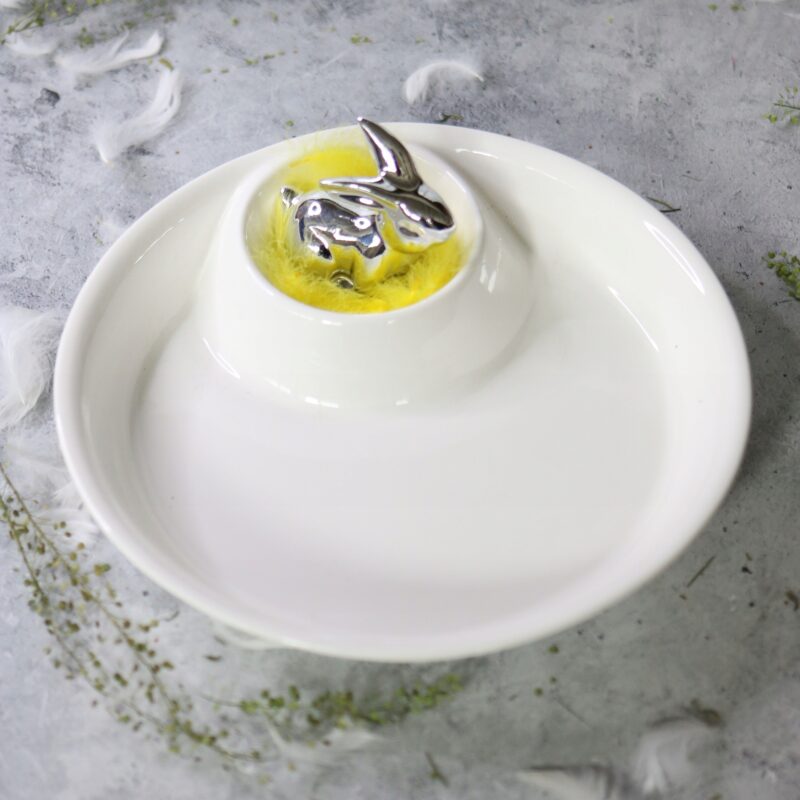 Półmisek dzielony 22x22 cm biały porcelanowy WL-992658/A