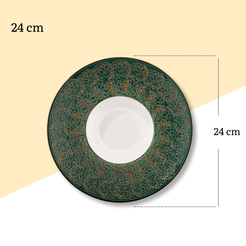 Talerz głęboki do pasty 24 cm, 200 ml - zielony WL-667525/A