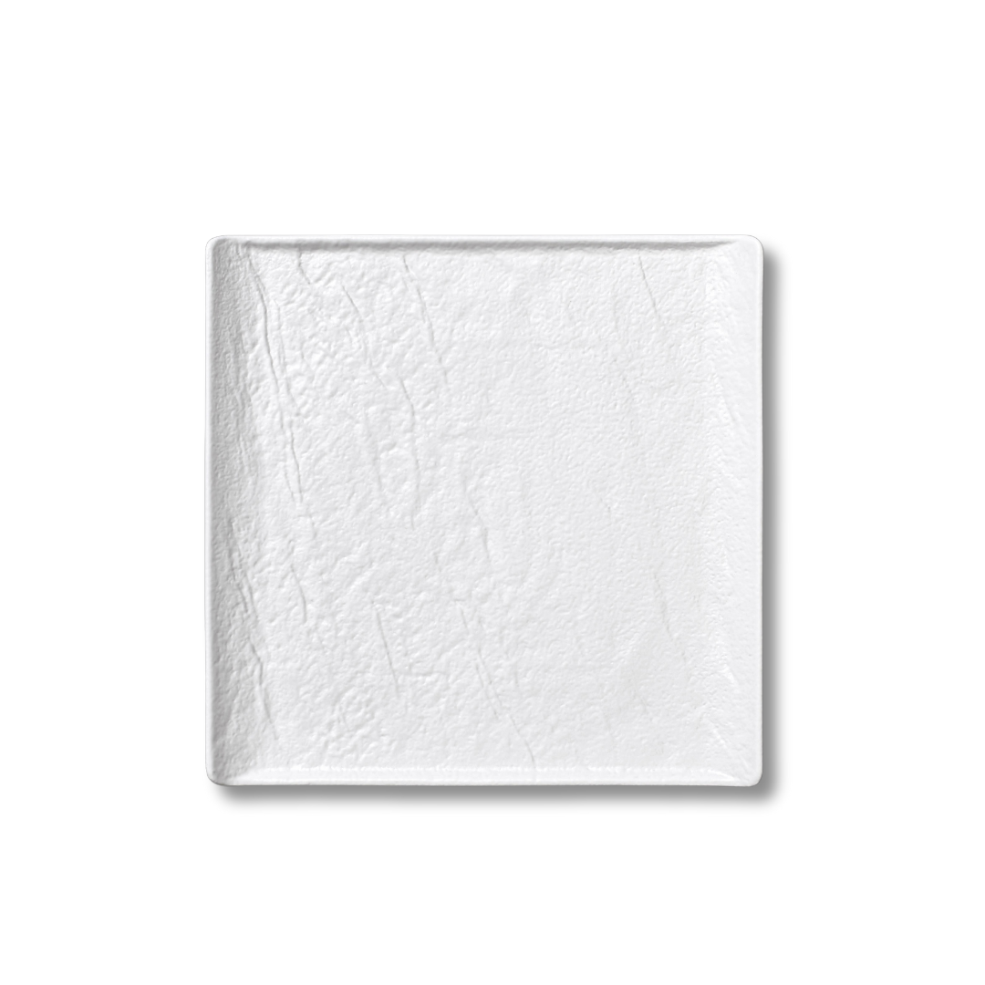 Square white matte porcelain plate 17x17 cm WL-661505/A