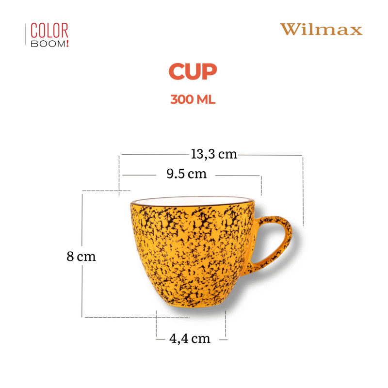 Filiżanka żółta porcelanowa 300 ml WL-667436/A