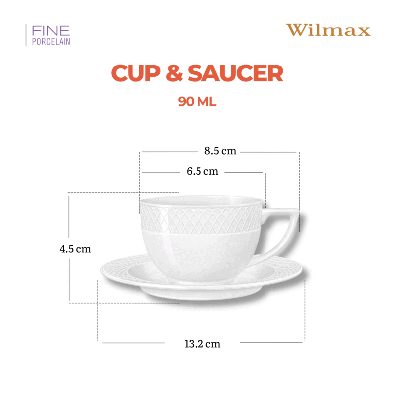 Filiżanka i spodek do kawy 90 ml WL-880101400/AB