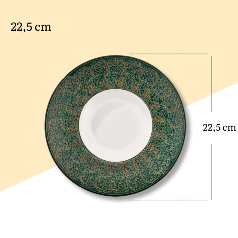 Talerz głęboki 22,5 cm, 1100 ml - zielony WL-667523/A