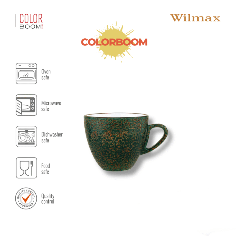 Filiżanka zielona porcelanowa 8.1 cm 75 ml WL-667533/A