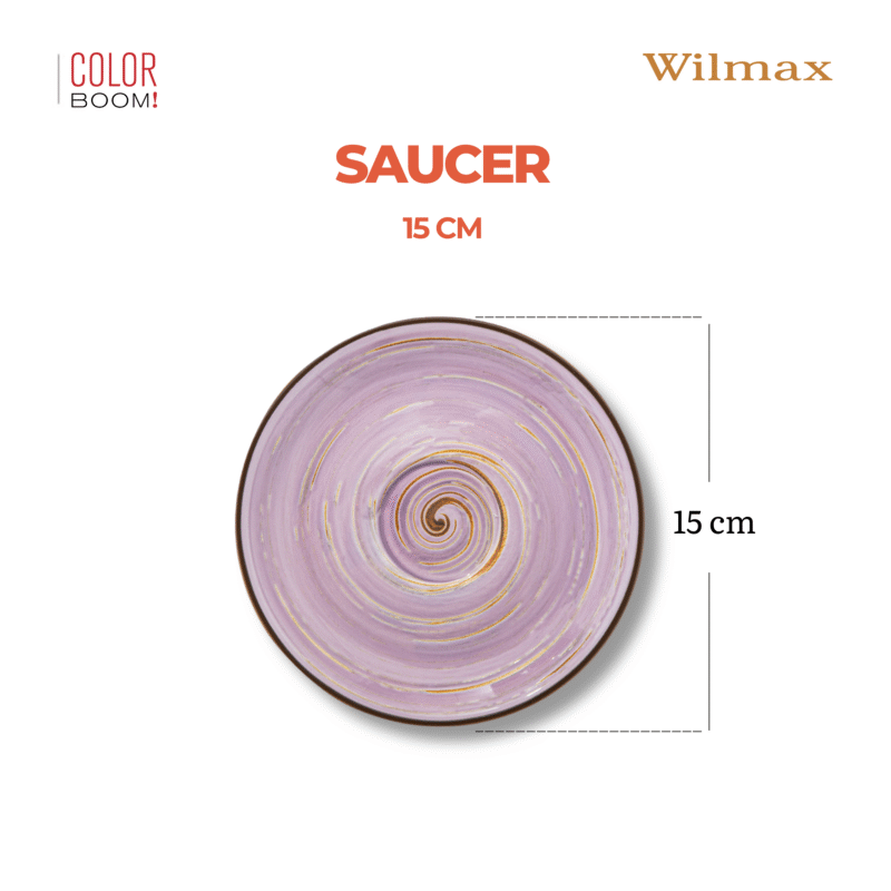 Spodek fioletowy porcelanowy 15 cm WL-669736/B
