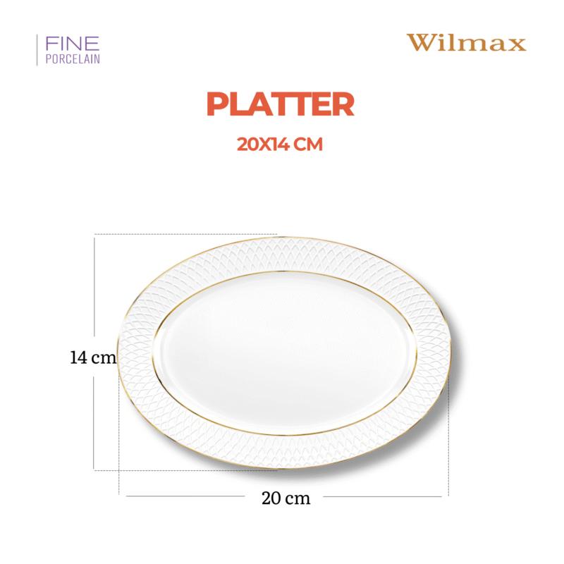 Półmisek 20x14 cm - złoty WL-880102114/A