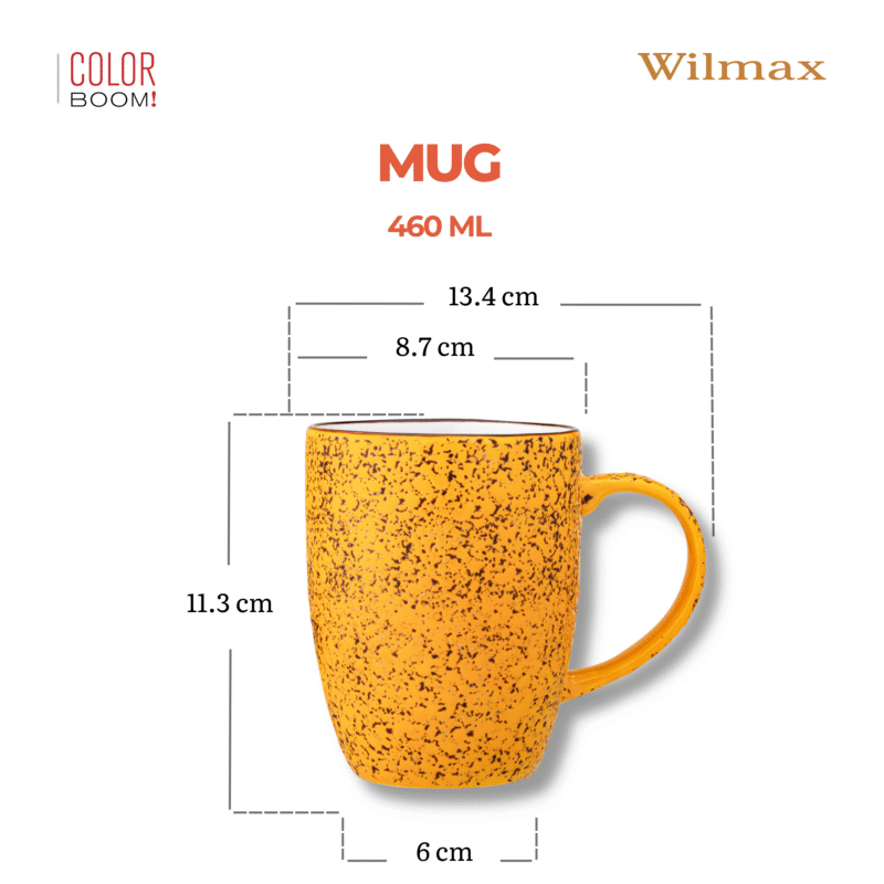 Kubek duży żółty porcelanowy 460 ml WL-667437/A