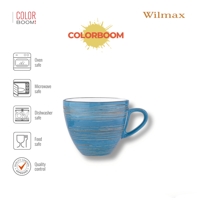 Filiżanka niebieska porcelanowa 190 ml WL-669635/A