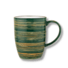 Mug 460 ml in Wilmax green porcelain, Spiral