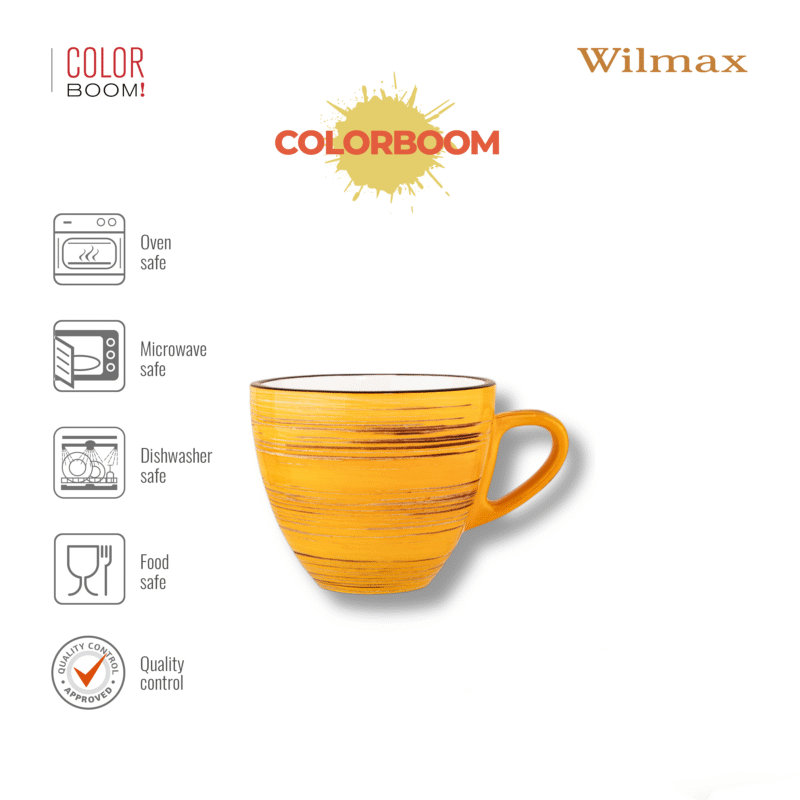 Filiżanka żółta porcelanowa 110 ml WL-669434/A