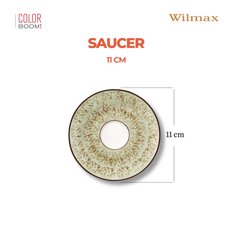 Spodek pistacjowy porcelanowy 11 cm WL-667133/B