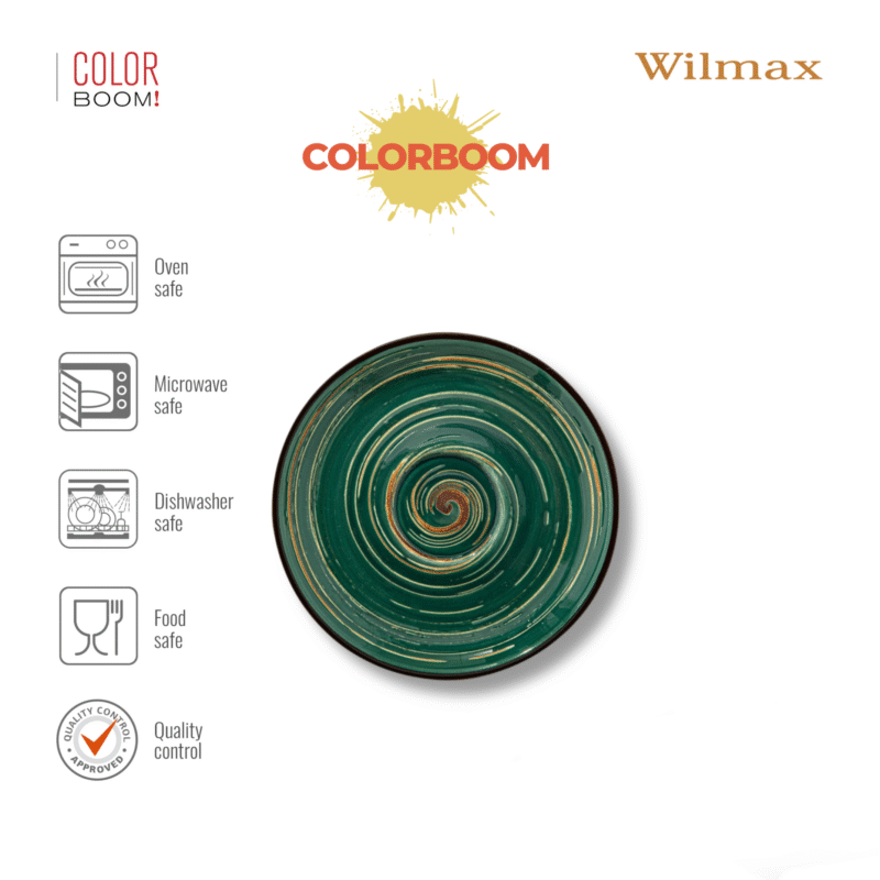 Spodek zielony porcelanowy 11 cm WL-669533/B