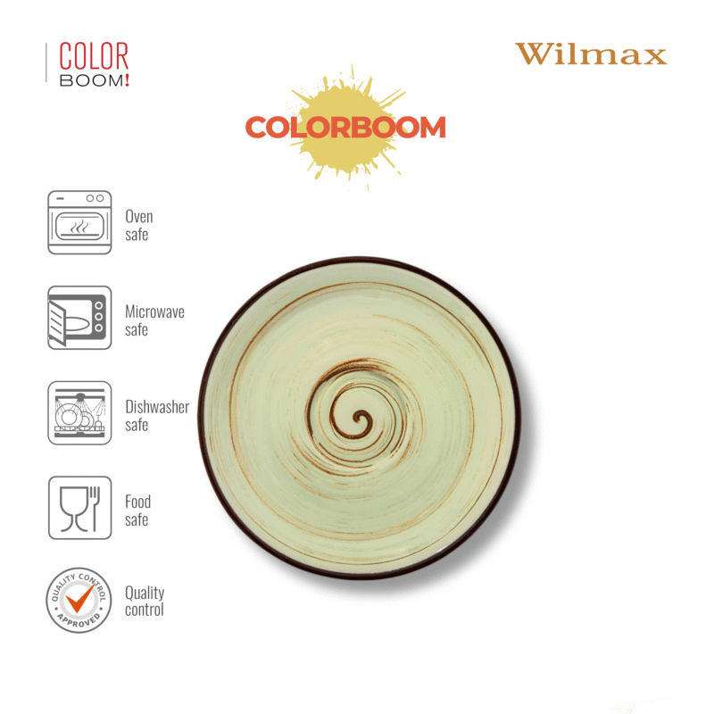 Spodek pistacjowy porcelanowy 15 cm WL-669136/B