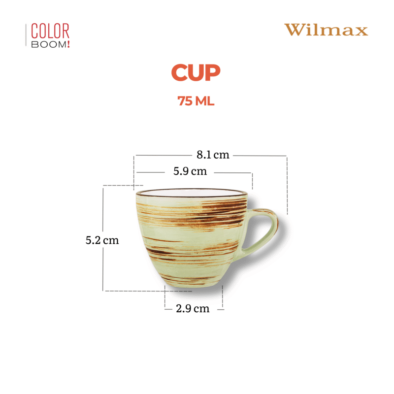 Filiżanka pistacjowa porcelanowa 75 ml WL-669133/A