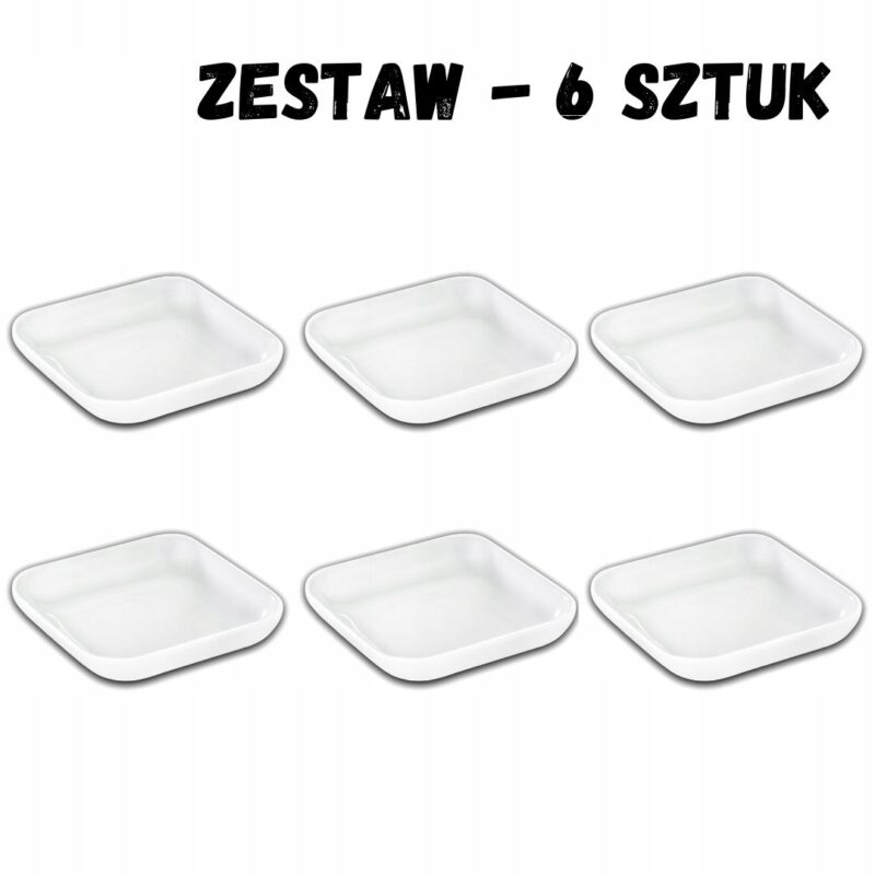 Półmisek prostokątny 8.5x8.5 cm biały porcelanowy WL-992676/A