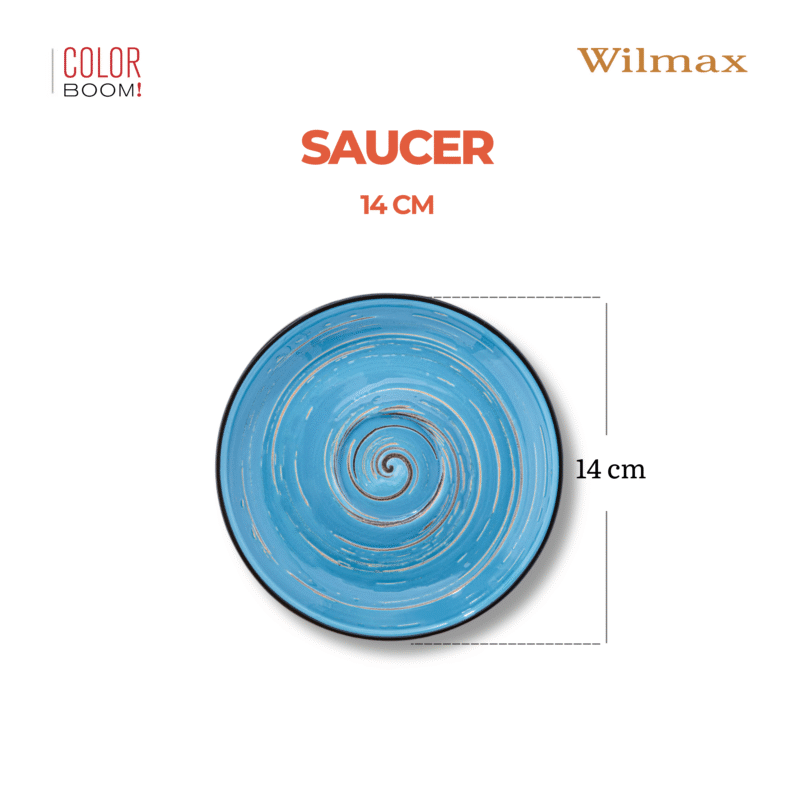 Spodek niebieski porcelanowy 14 cm WL-669635/B