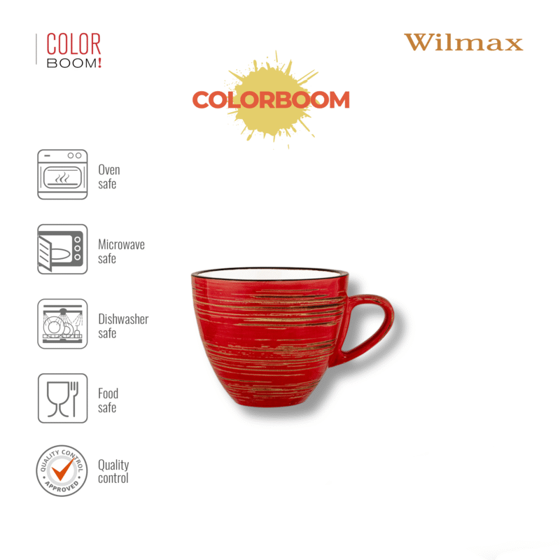 Filiżanka czerwona porcelanowa 75 ml WL-669233/A