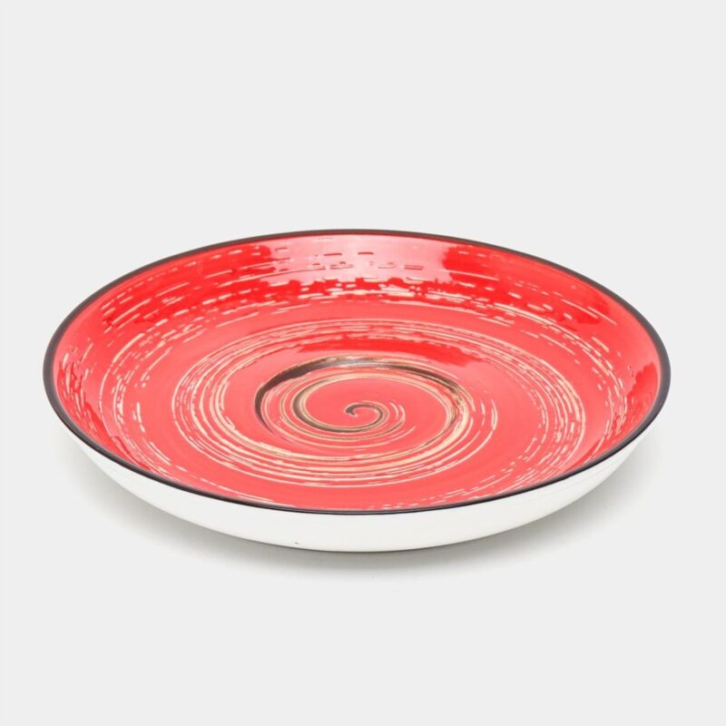 Spodek czerwony porcelanowy 12 cm WL-669234/B