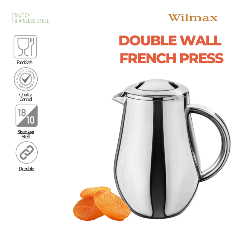 Zaparzacz do kawy dwuścienny stal nierdzewna 1000 ml WL-551008/1C