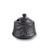 Czarna matowa cukiernica 280 ml z pokrywką, porcelana Wilmax SlateStone