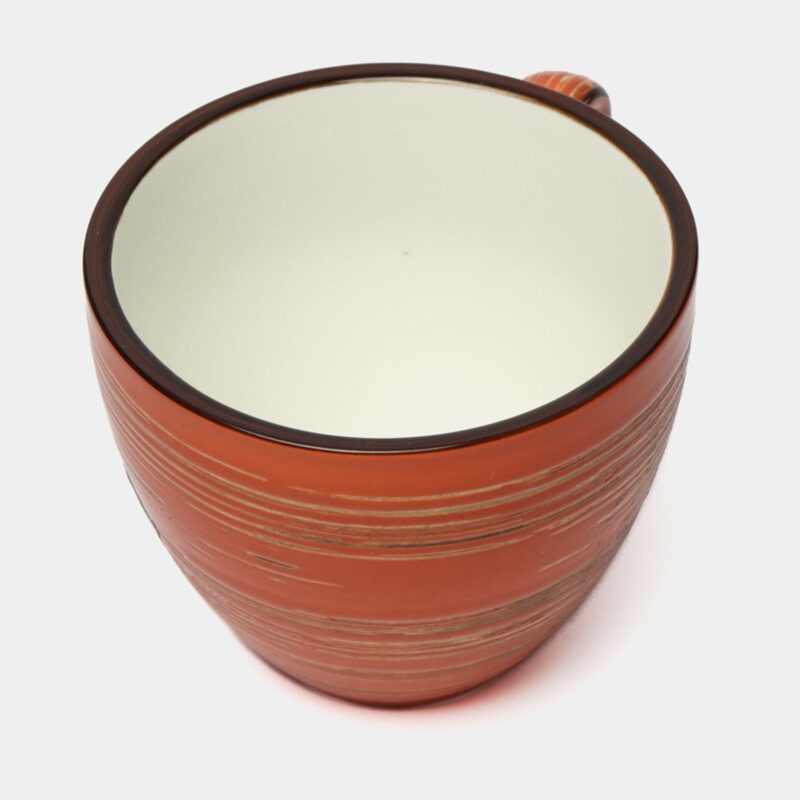 Filiżanka 300 ml pomarańczowa porcelanowa Spiral WL-669336/A