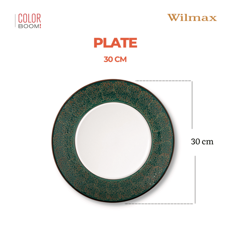 Talerz obiadowy 30 cm - zielony WL-667517/A