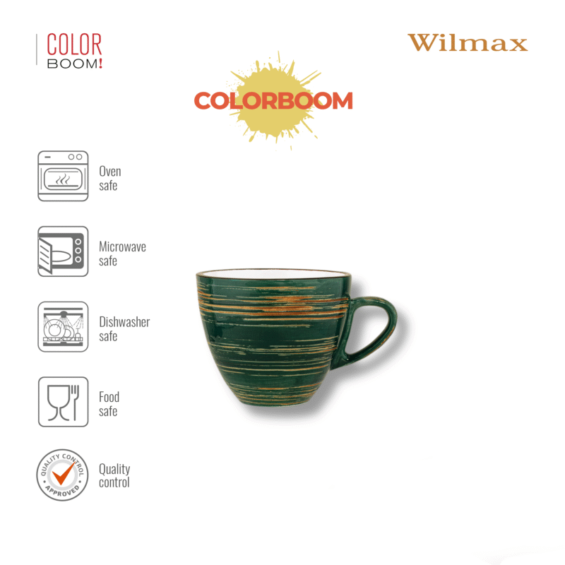 Filiżanka zielona porcelanowa 75 ml WL-669533/A