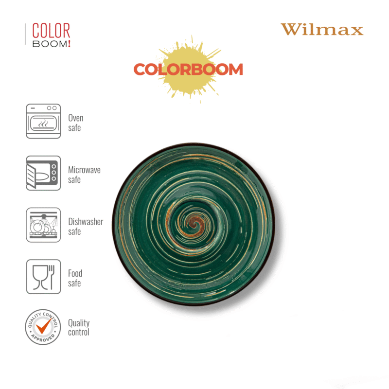Spodek zielony porcelanowy 12 cm WL-669534/B
